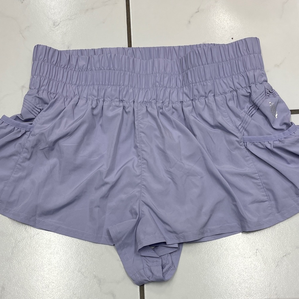FP Movement by Free People Get Your Flirt On Purple Athletic Shorts Size Medium - Picture 3 of 17